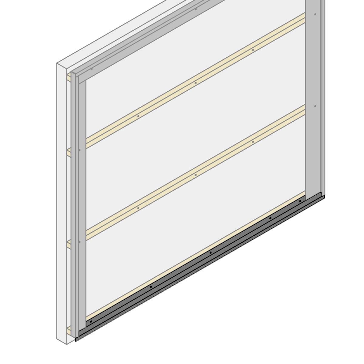 Paire de bavette de finition MY METAL FACTORY pour parement tasseau 20x20 - L1150x30x25x30 - 35 - Image 2