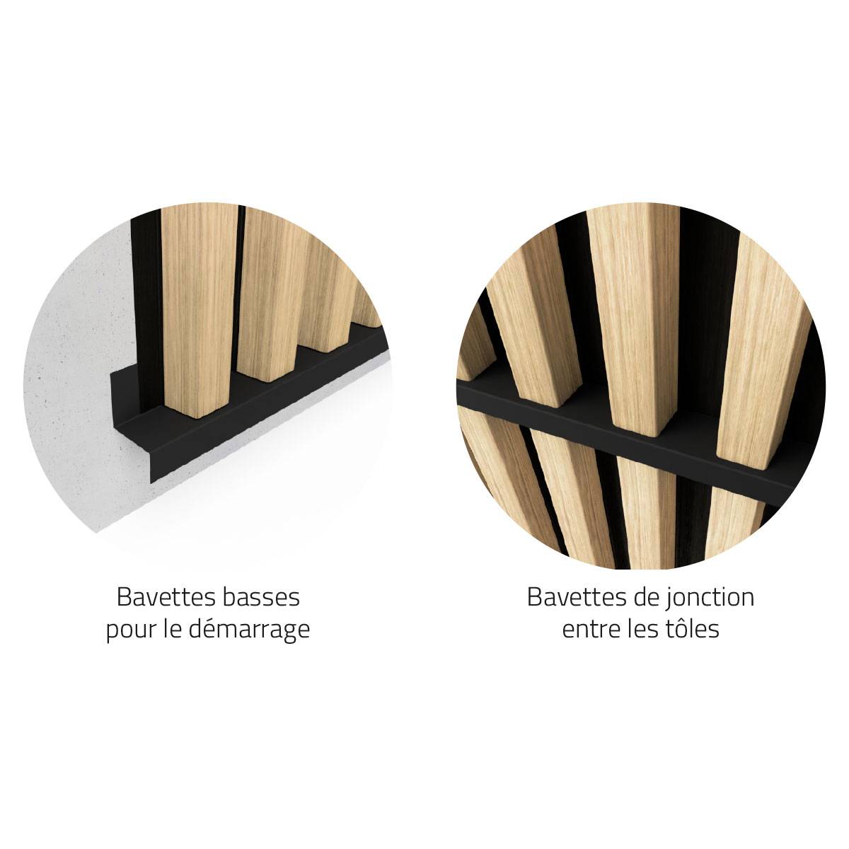 Paire de bavette de finition MY METAL FACTORY pour parement tasseau 20x20 - L1150x30x25x30 - 35 - Image 4