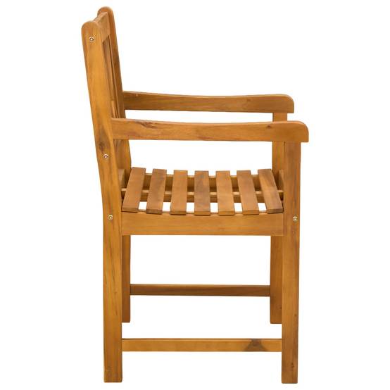 Chaises de jardin bois d'acacia massif naturel 56 x 55.5 x 90 cm, Poids:17.6kg - PANGIVO - Image 5