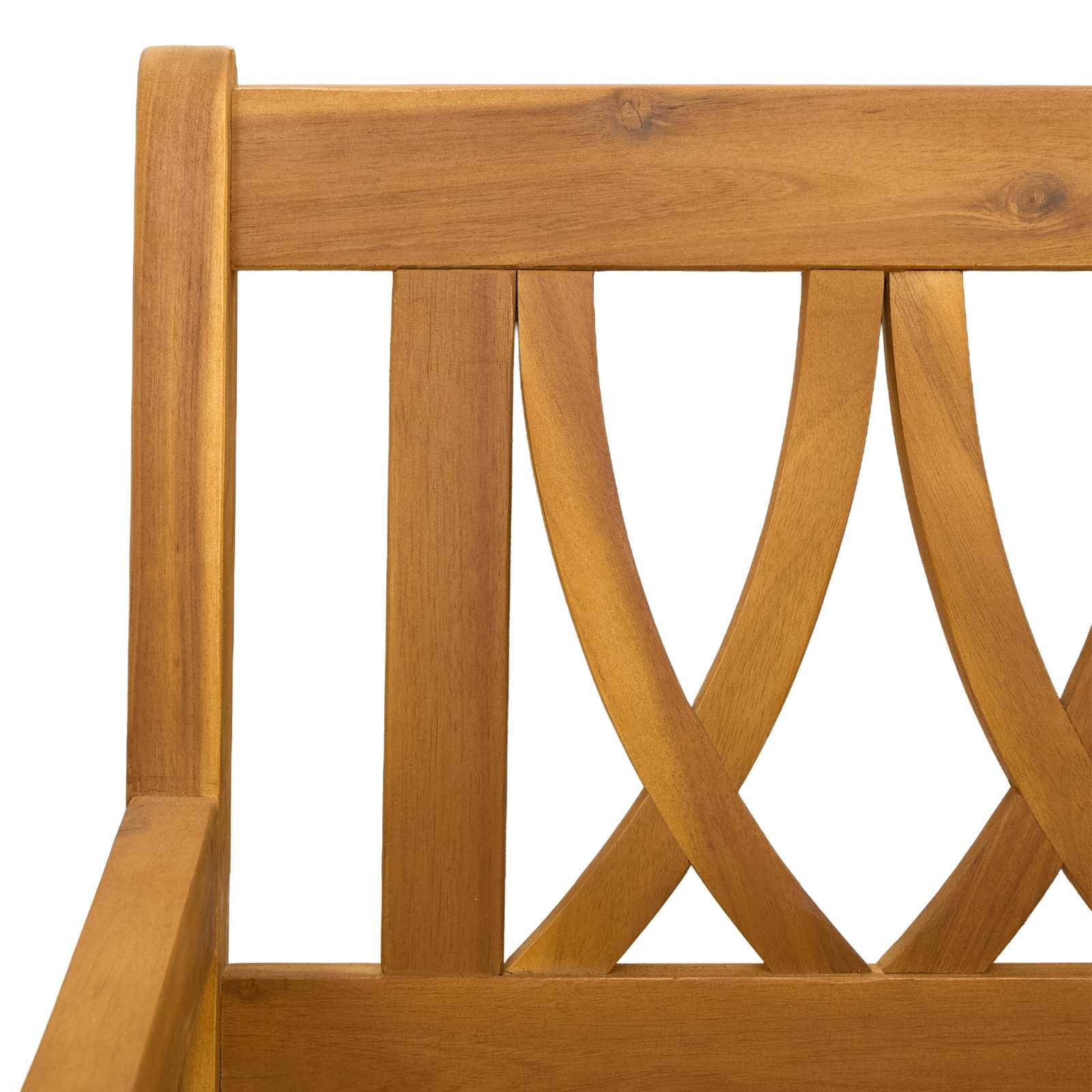 Chaises de jardin bois d'acacia massif naturel 56 x 55.5 x 90 cm, Poids:17.6kg - PANGIVO - Image 9