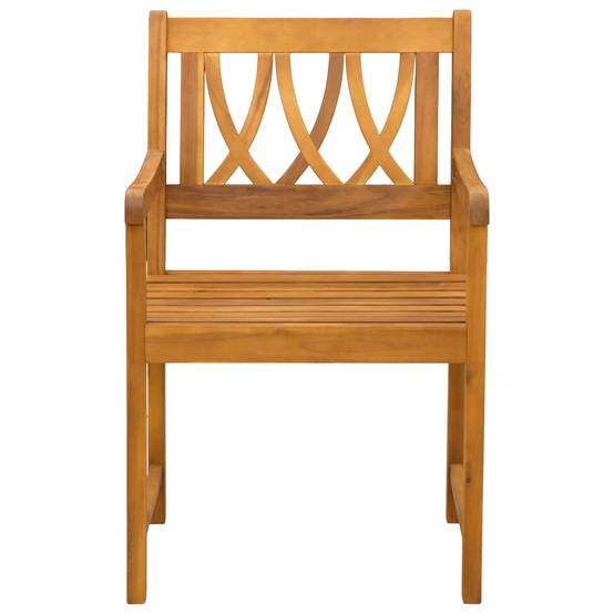 Chaises de jardin bois d'acacia massif naturel 56 x 55.5 x 90 cm, Poids:17.6kg - PANGIVO - Image 4