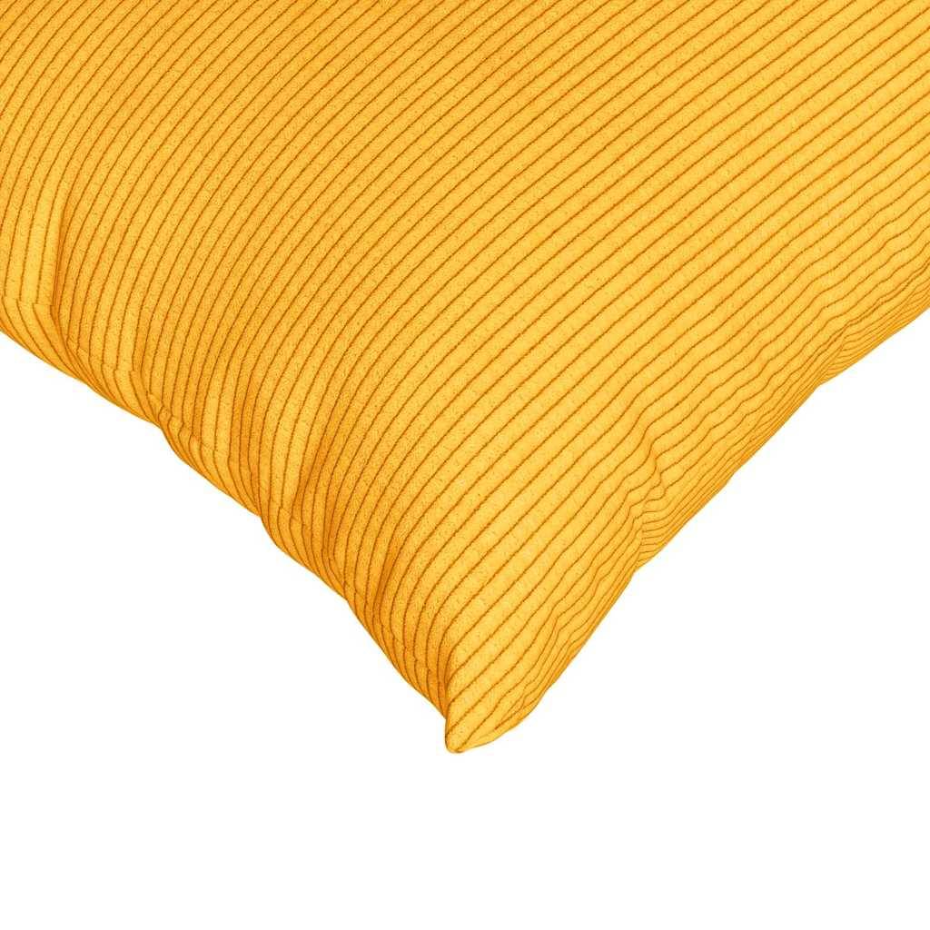 Coussins Canapé Velours Côtelé Lot de 2 Déhoussables Décoration Salon Jaune Clair 80x40 cm – ComfortXL Outdoor Living - Image 7