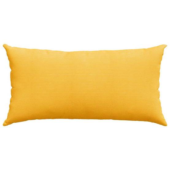 Coussins Canapé Velours Côtelé Lot de 2 Déhoussables Décoration Salon Jaune Clair 80x40 cm – ComfortXL Outdoor Living - Image 6