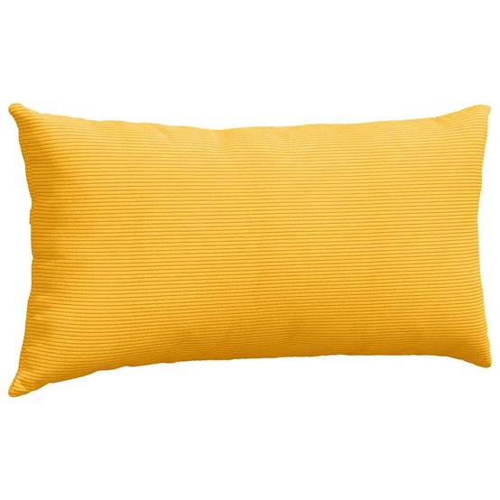 Coussins Canapé Velours Côtelé Lot de 2 Déhoussables Décoration Salon Jaune Clair 80x40 cm – ComfortXL Outdoor Living - Image 5