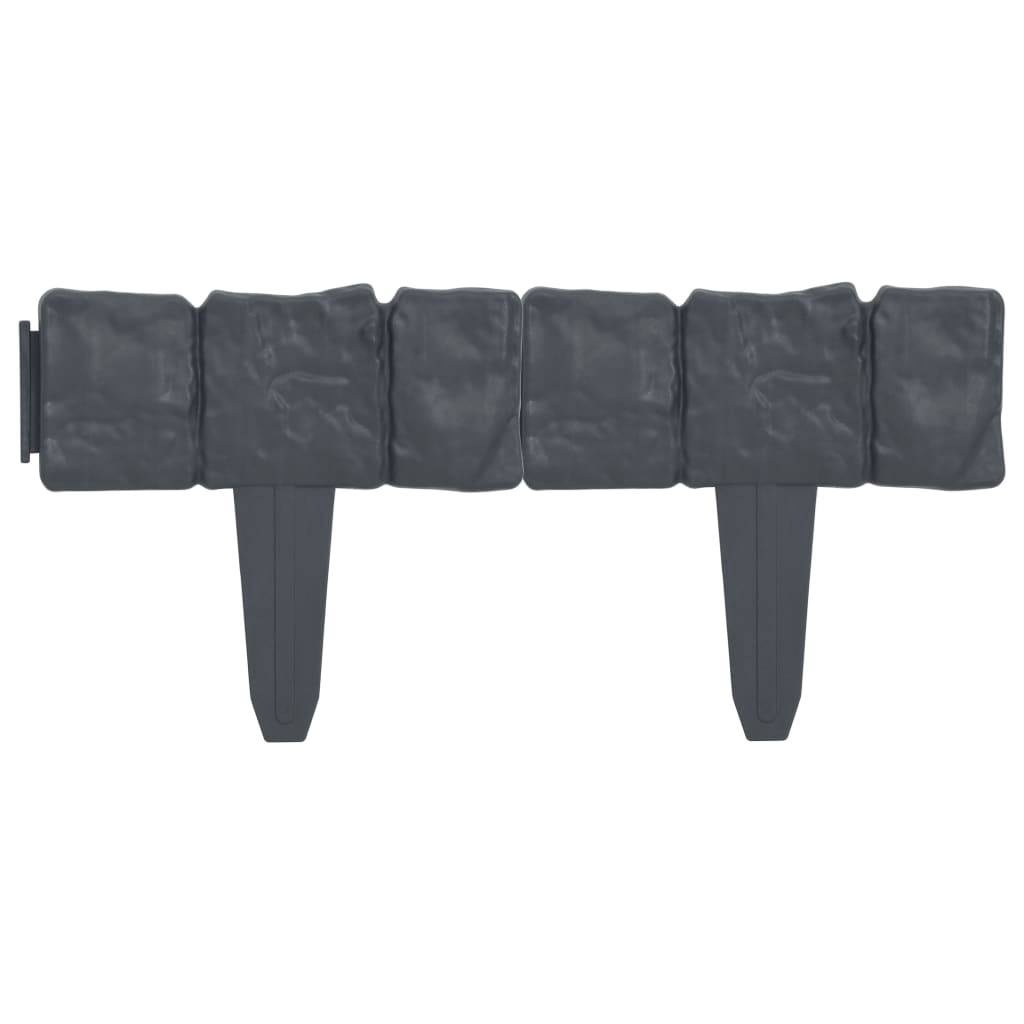 Clôture de jardin plastique anthracite 1000 x 1 x 22.5 cm - PANGIVO - Image 4