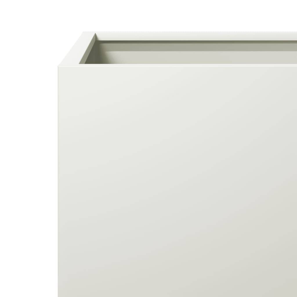 Vidaxl - Jardinières 2 pcs-Pot de fleur-Bac à fleurs blanc 30x30x30 cm acier 531086 - Image 8
