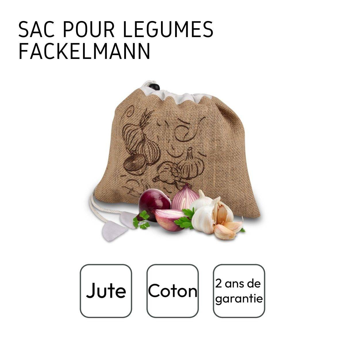 Petit sac à légumes réemployable Fackelmann Nature - Image 4