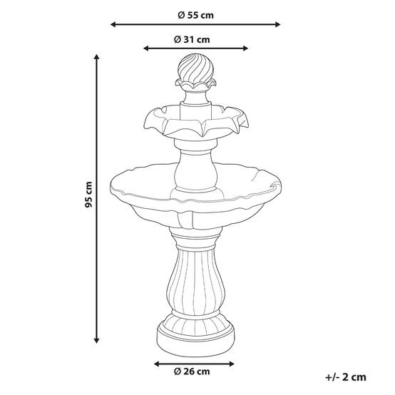 Fontaine décorative Résine Beige clair LIMBARA - Beliani - Image 2