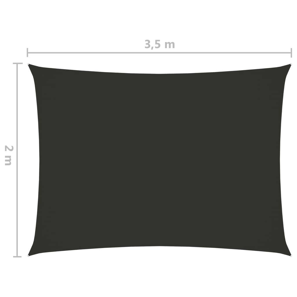 Helloshop26 - Voile toile d'ombrage parasol tissu oxford rectangulaire 2 x 3,5 m anthracite - Image 6