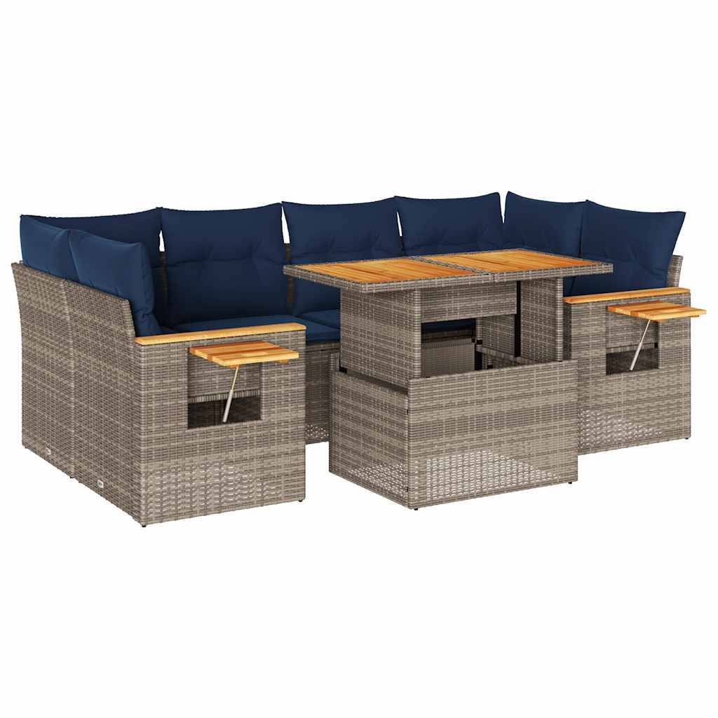 ComfortXL - Salon de jardin d'angle 7 pcs résine tressée avec coffres de rangement intégrés Gris – ComfortXL Outdoor Living - Image 2