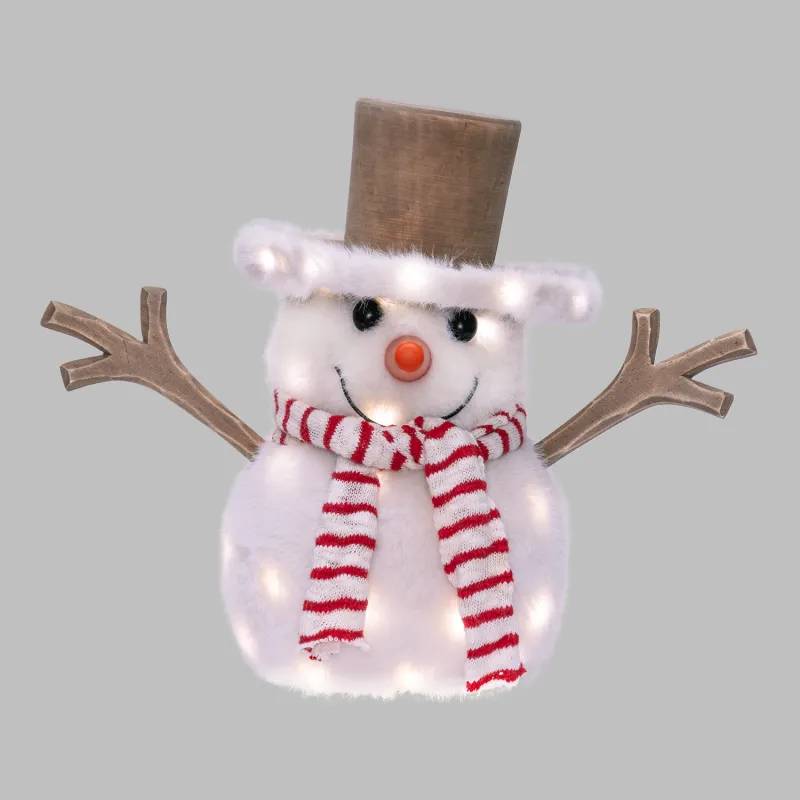 Lotti - Bonhomme de Neige Lumineux 30cm 50 Micro-Led Blanc Chaud & Froid 9 Animations Lotti - Image 1