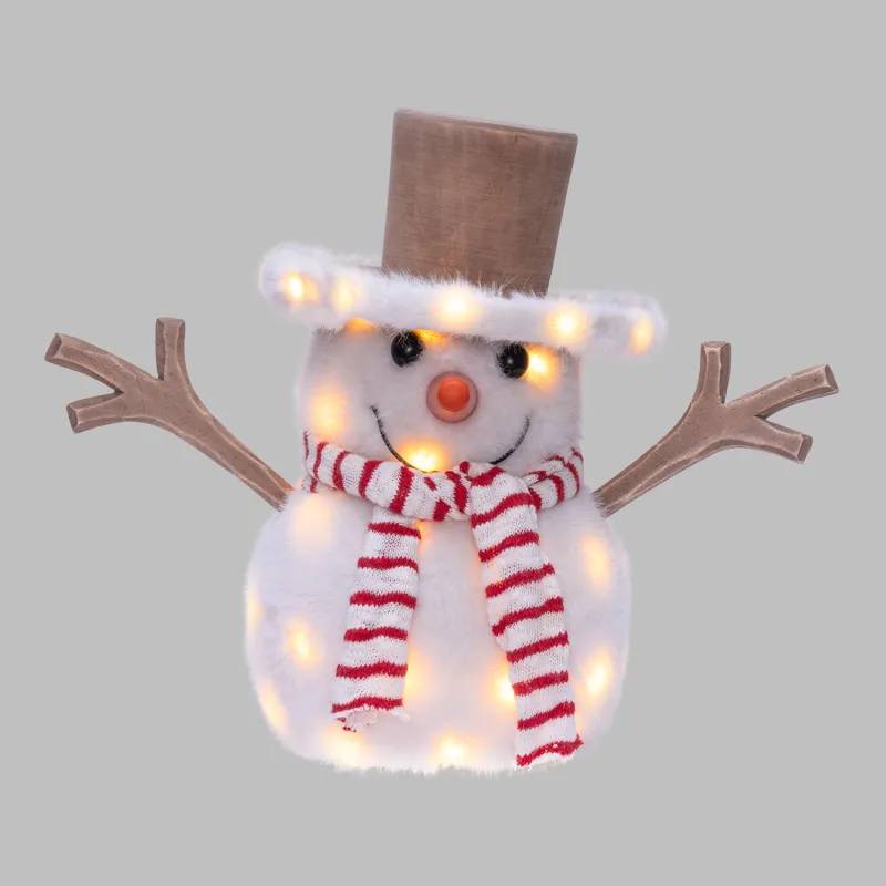 Lotti - Bonhomme de Neige Lumineux 30cm 50 Micro-Led Blanc Chaud & Froid 9 Animations Lotti - Image 6