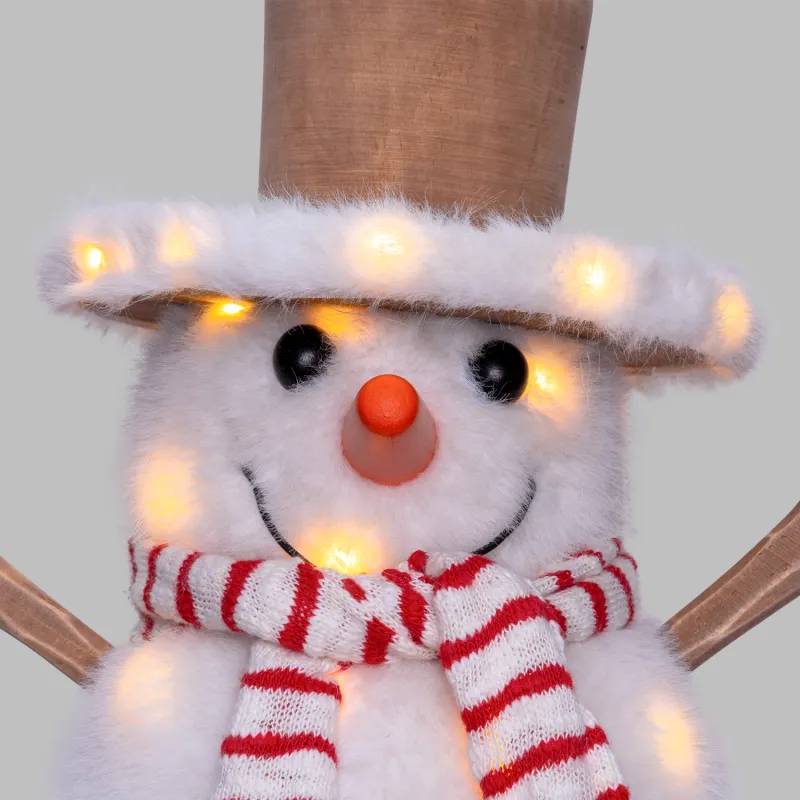 Lotti - Bonhomme de Neige Lumineux 30cm 50 Micro-Led Blanc Chaud & Froid 9 Animations Lotti - Image 8