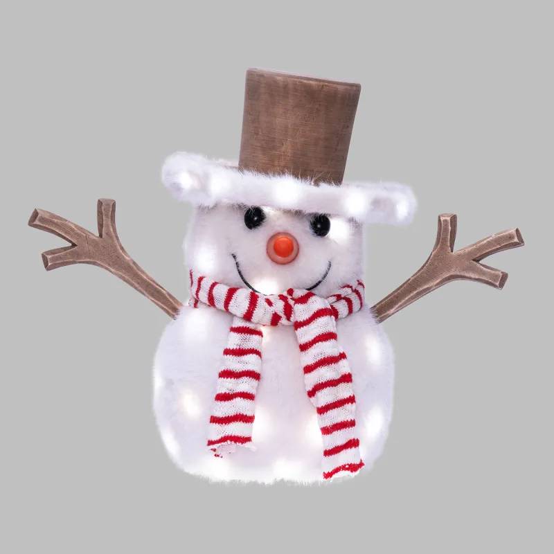 Lotti - Bonhomme de Neige Lumineux 30cm 50 Micro-Led Blanc Chaud & Froid 9 Animations Lotti - Image 7