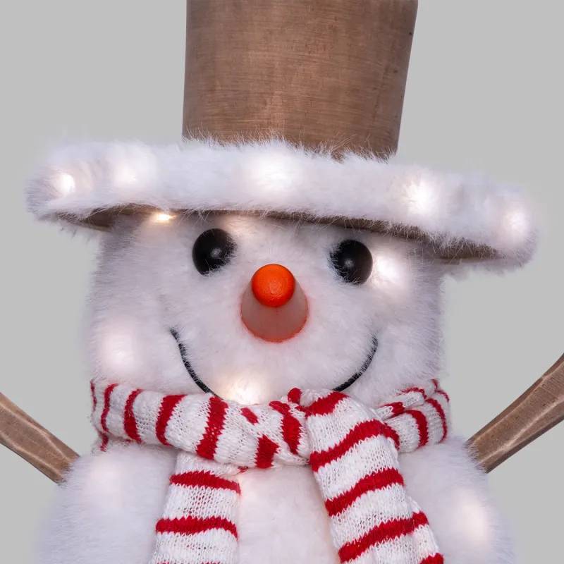 Lotti - Bonhomme de Neige Lumineux 30cm 50 Micro-Led Blanc Chaud & Froid 9 Animations Lotti - Image 10