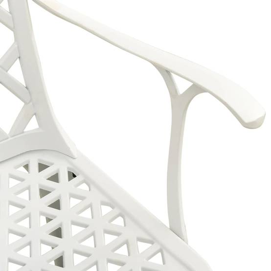 Chaises de jardin aluminium coulé blanc 61 x 60 x 93 cm (lot de 2) - PANGIVO - Image 6