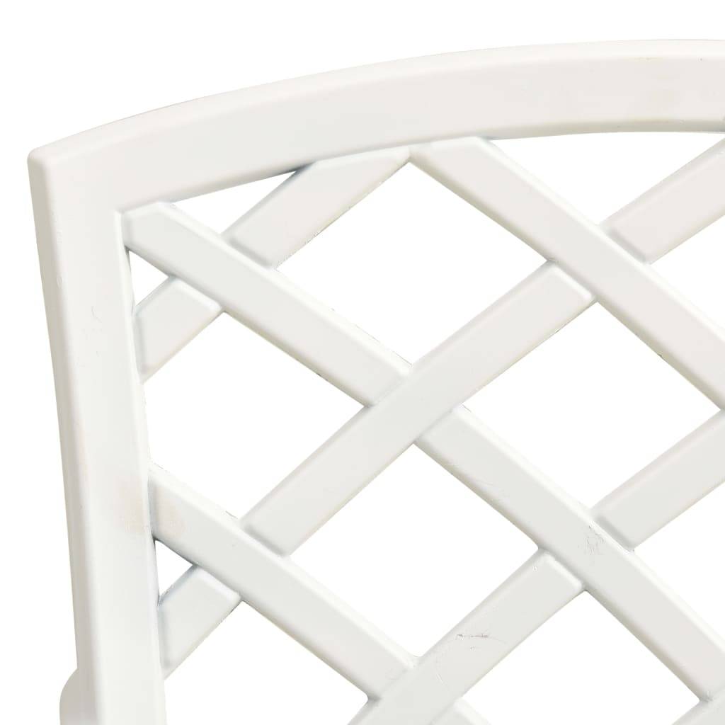 Chaises de jardin aluminium coulé blanc 61 x 60 x 93 cm (lot de 2) - PANGIVO - Image 7