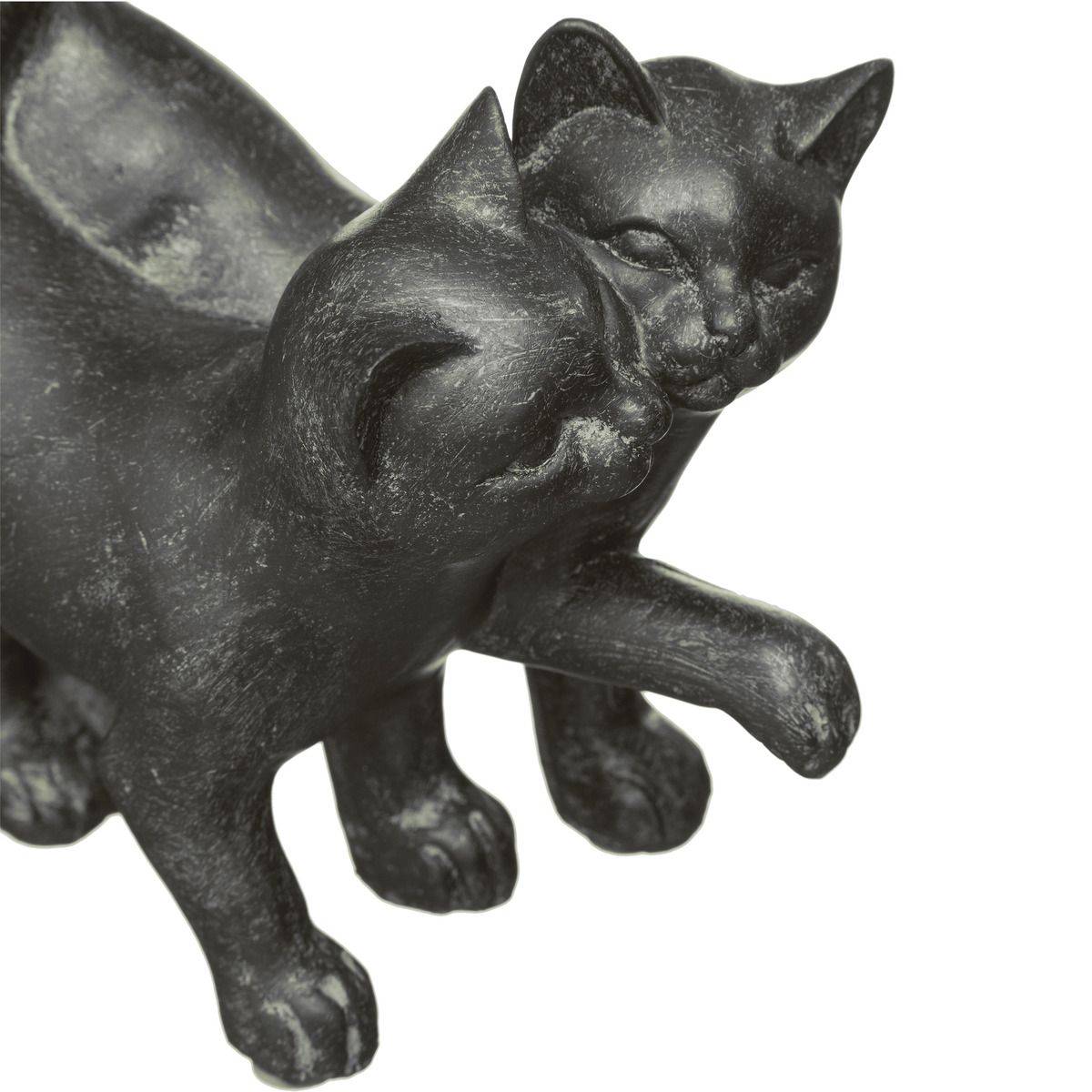 Objet décoratif Couple de Chatons en résine H 15 cm - Image 2