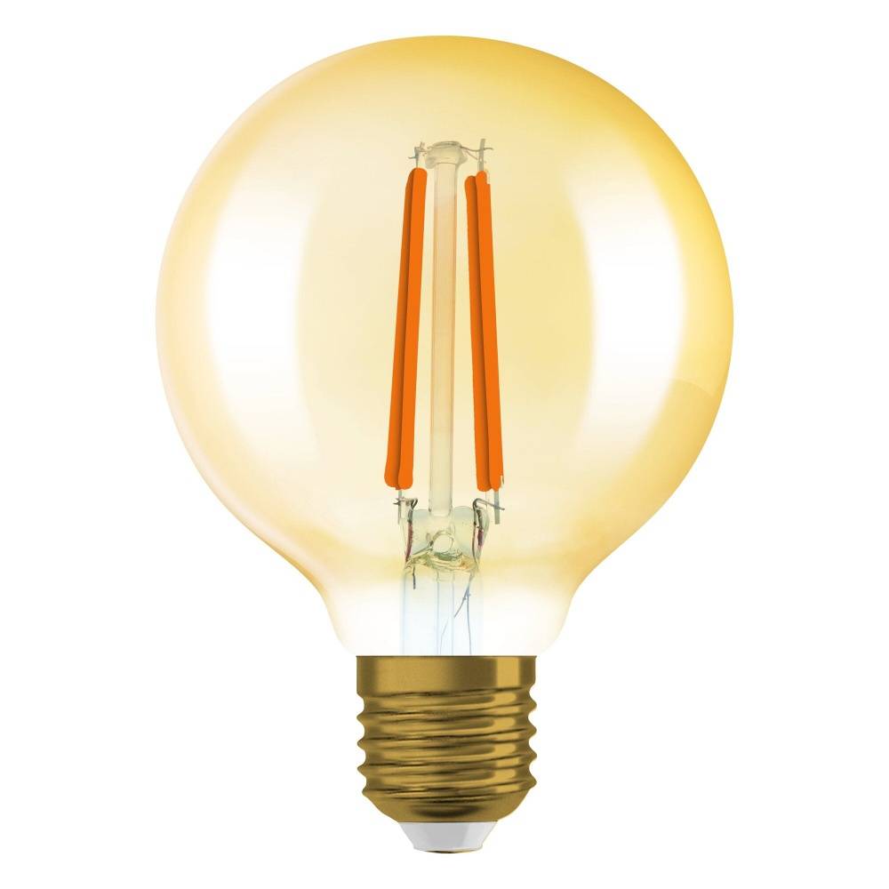 Osram - Lot de 2 Led globe 80 à filament ambre 55 w chaud OSRAM - Image 1