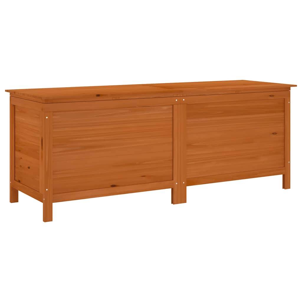 Coffre de jardin bois de sapin marron 150 x 50 x 56.5 cm - PANGIVO - Image 2