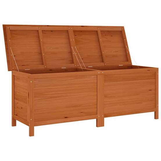 Coffre de jardin bois de sapin marron 150 x 50 x 56.5 cm - PANGIVO - Image 3