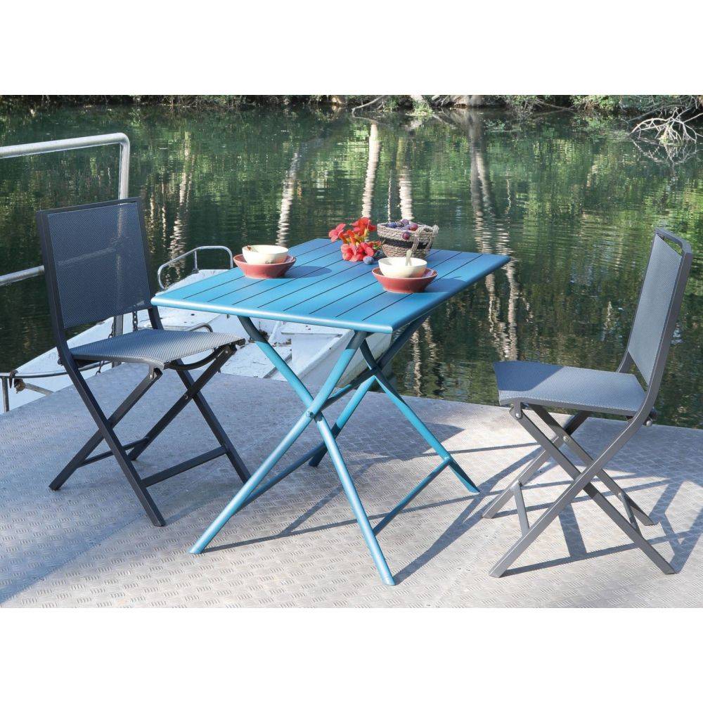Proloisirs - Chaise pliante en aluminium Ida (Lot de 2) - Image 2