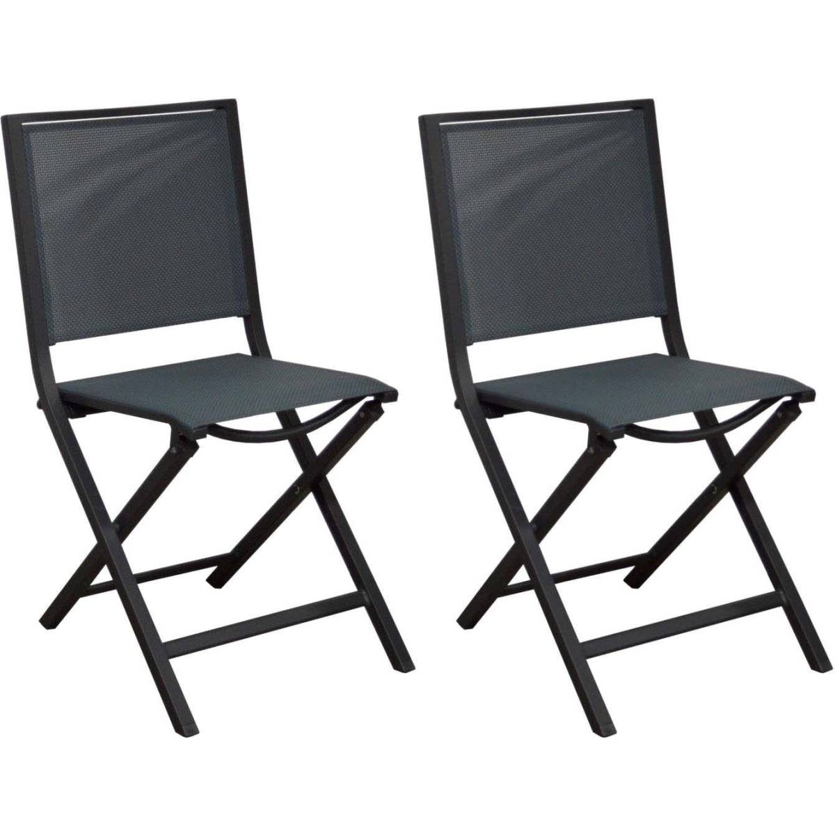 Proloisirs - Chaise pliante en aluminium Ida (Lot de 2) - Image 1