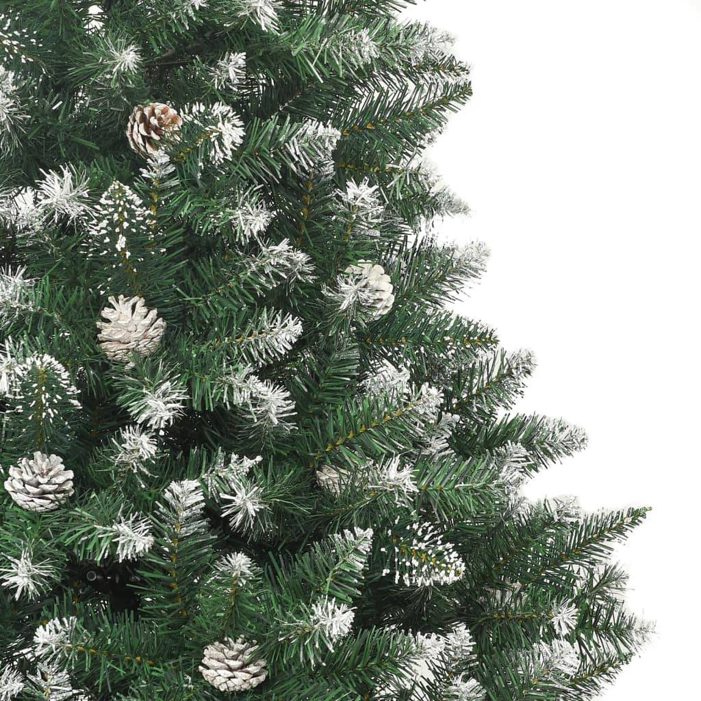 Sapin de Noël Artificiel Floqué 120 cm PVC avec Pommes de Pin Décoration – ComfortXL Outdoor Living - Image 5