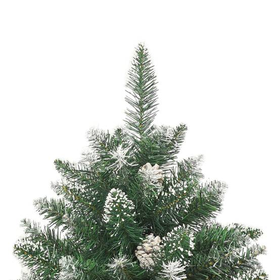 Sapin de Noël Artificiel Floqué 120 cm PVC avec Pommes de Pin Décoration – ComfortXL Outdoor Living - Image 4