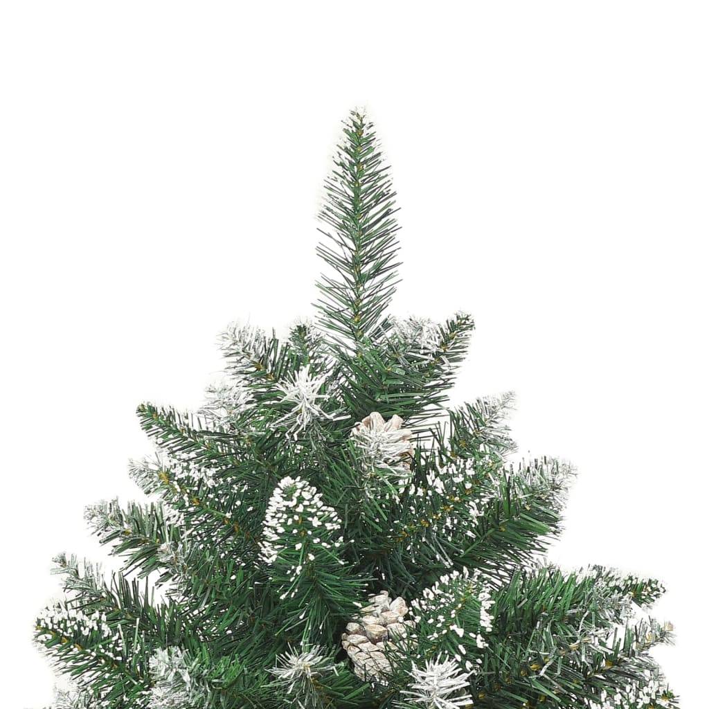 Sapin de Noël Artificiel Floqué 120 cm PVC avec Pommes de Pin Décoration – ComfortXL Outdoor Living - Image 4