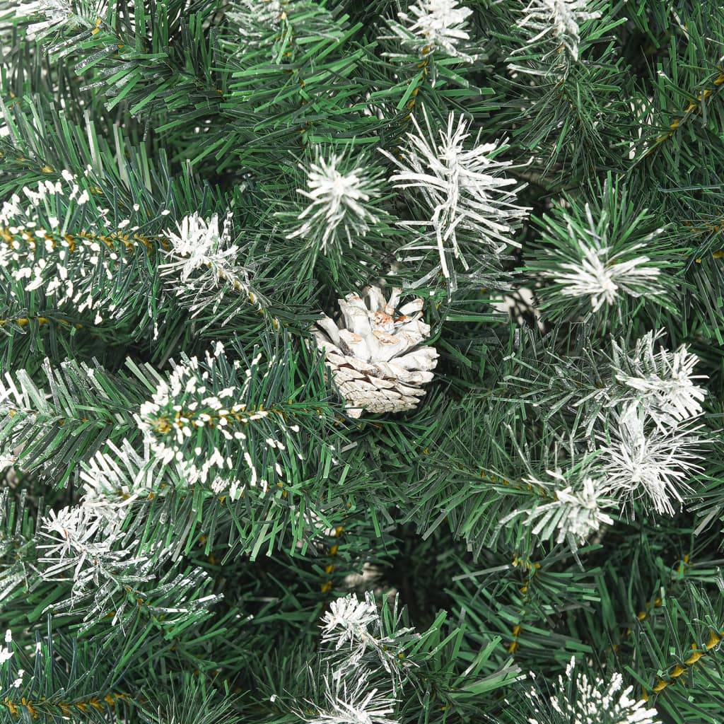Sapin de Noël Artificiel Floqué 120 cm PVC avec Pommes de Pin Décoration – ComfortXL Outdoor Living - Image 6
