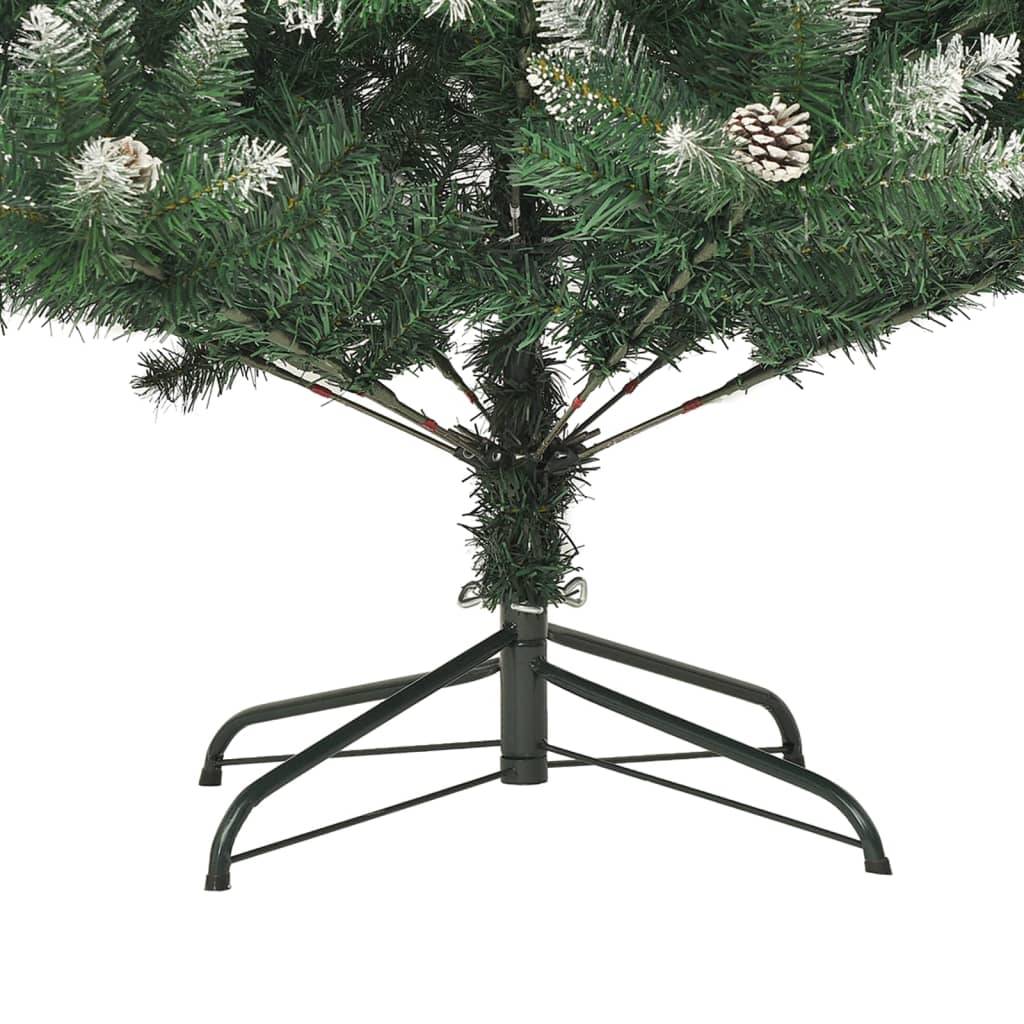 Sapin de Noël Artificiel Floqué 120 cm PVC avec Pommes de Pin Décoration – ComfortXL Outdoor Living - Image 7