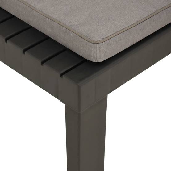 Salon de Jardin Bas 2 Fauteuils en Plastique avec Coussins Épais pour Balcon Gris – ComfortXL Outdoor Living - Image 7