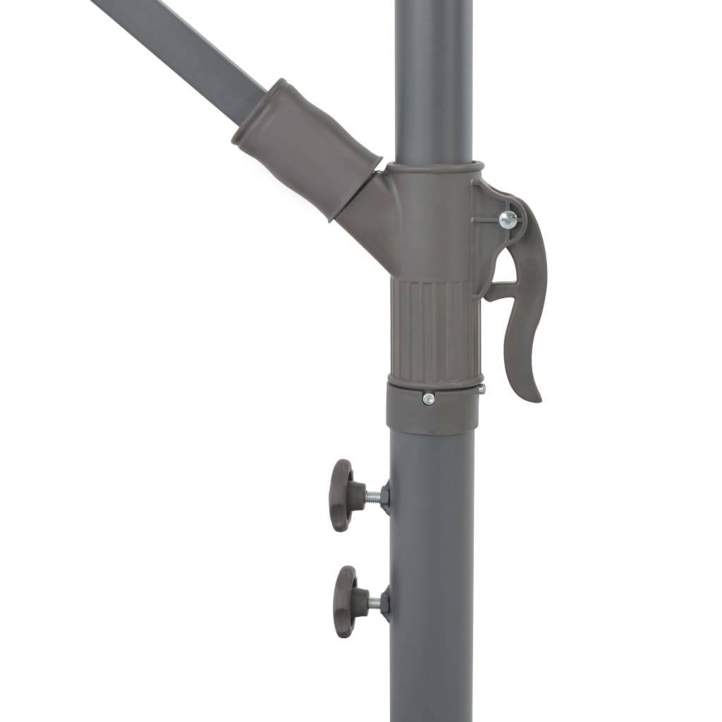 Helloshop26 - Parasol déporté avec mât en aluminium 300 cm bordeaux - Image 6