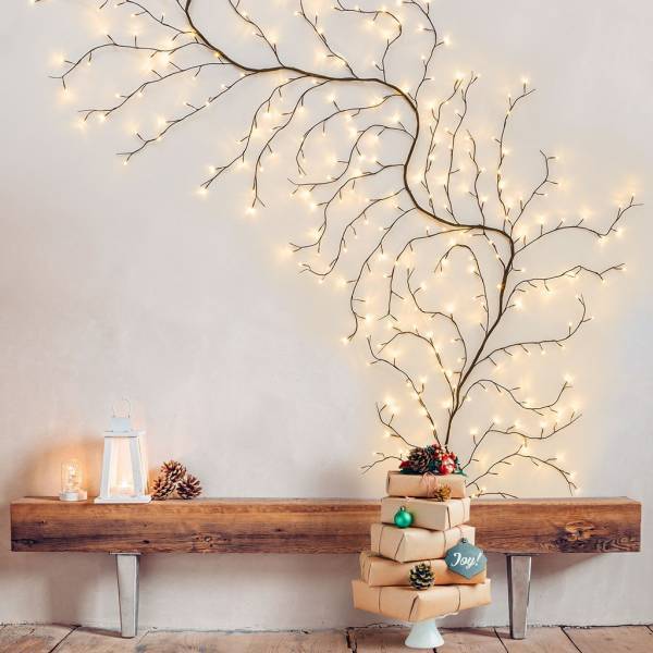 Lotti - Branche lumineuse murale marron LED blanc chaud Lotti - Image 2