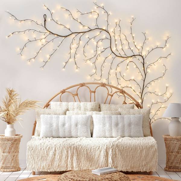 Lotti - Branche lumineuse murale marron LED blanc chaud Lotti - Image 4