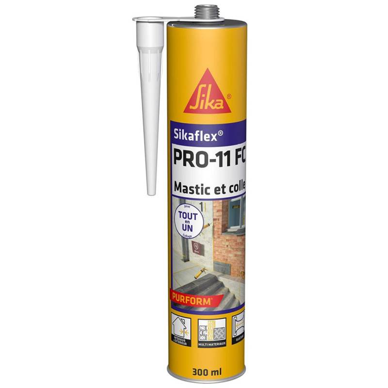 SIKA Mastic-colle à prise rapide Sikaflex® PRO-11 FC Purform® 300ml – Polyuréthane haute adhérence - Couleur: Beige - Image 2