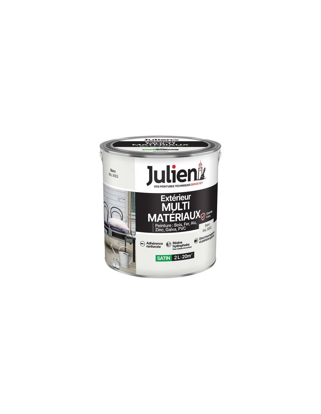 Julien - Peinture Julien Multi Matériaux Blanc 2l - Julien