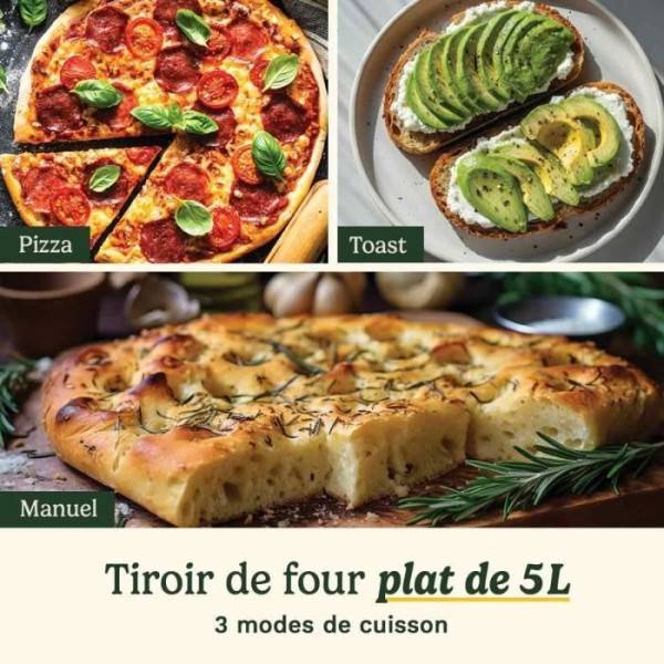 Friteuse Electrique sans huile CUISINART - Airfryer AFT13XSSE - Capacité 13,6L - Double cuves + 1 tiroir - Noir / Inox - 2400W - Image 4