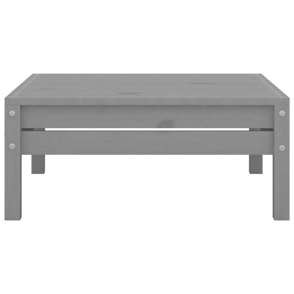 Helloshop26 - Salon de jardin meuble d'extérieur ensemble de mobilier 5 pièces gris bois de pin massif - Image 6