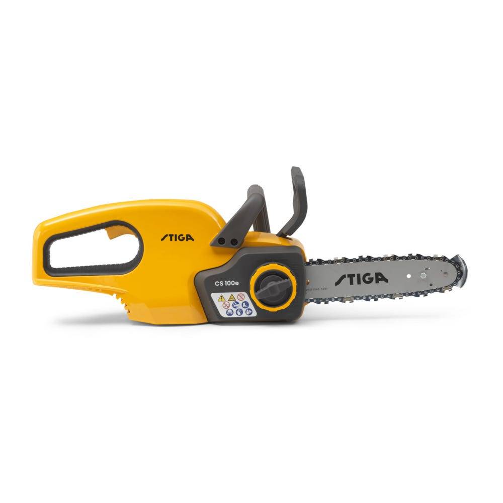 Stiga - Tronçonneuse CS 100e - Moteur 700 W, guide-chaîne 25 cm, largeur de coupe 160 mm, vitesse de chaîne 14,5 m/s, 3,7 kg, batterie et chargeur vendus - Image 2