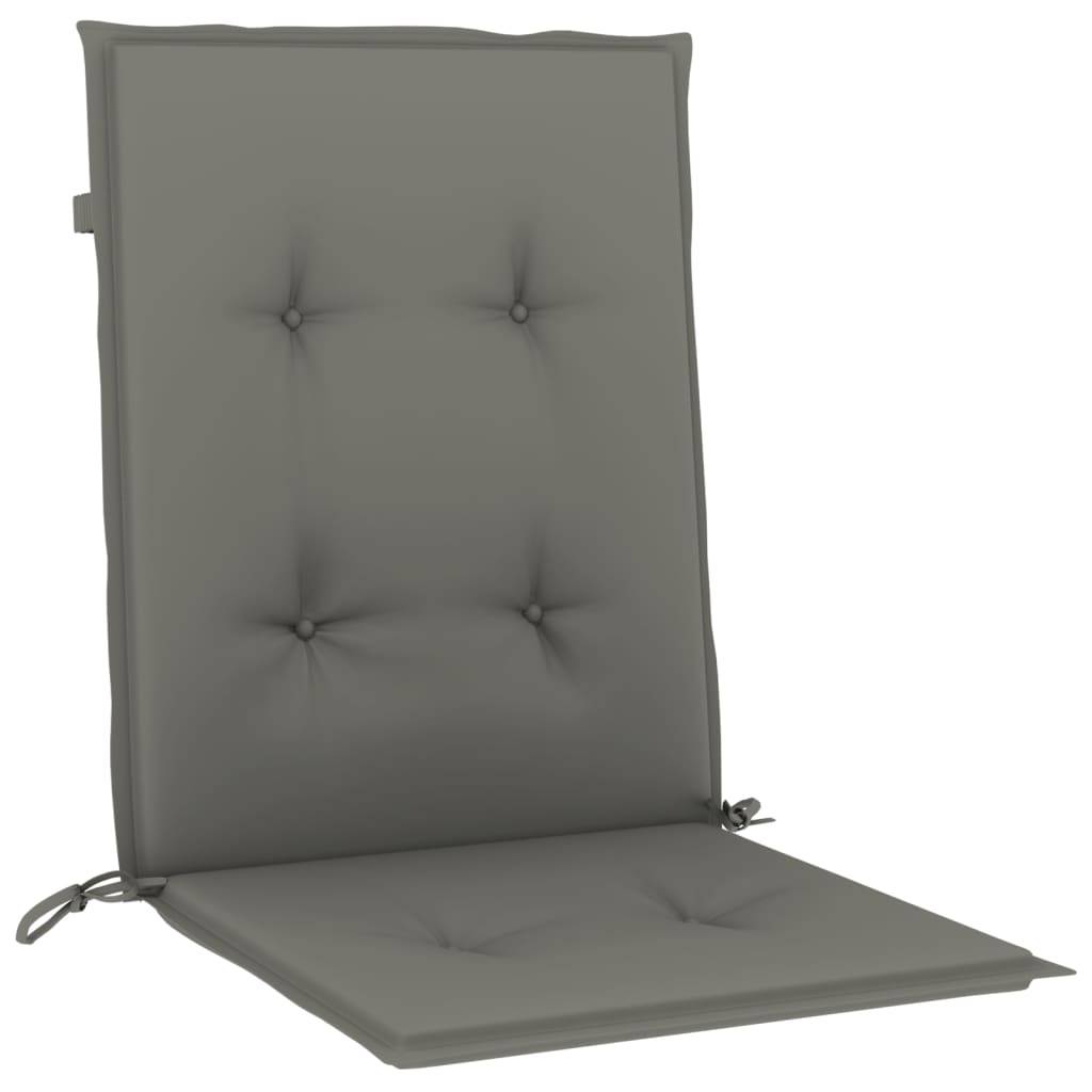 ComfortXL - Lot de 6 Coussins Dossier Bas Polyester Anti-glisse pour Chaise de Jardin Gris Foncé Mélangé 100x50cm – ComfortXL Outdoor Living - Image 5
