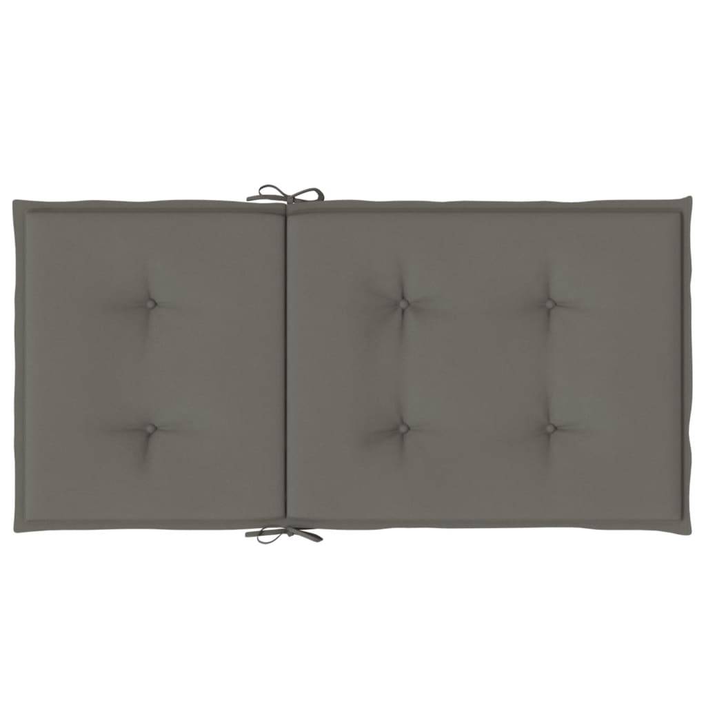 ComfortXL - Lot de 6 Coussins Dossier Bas Polyester Anti-glisse pour Chaise de Jardin Gris Foncé Mélangé 100x50cm – ComfortXL Outdoor Living - Image 7