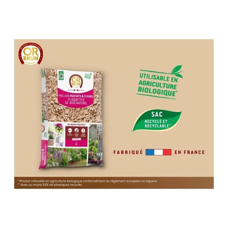 Or Brun - Copeaux Naturels De Bois Clair Uab 6 L / Nc - Or Brun - Image 3