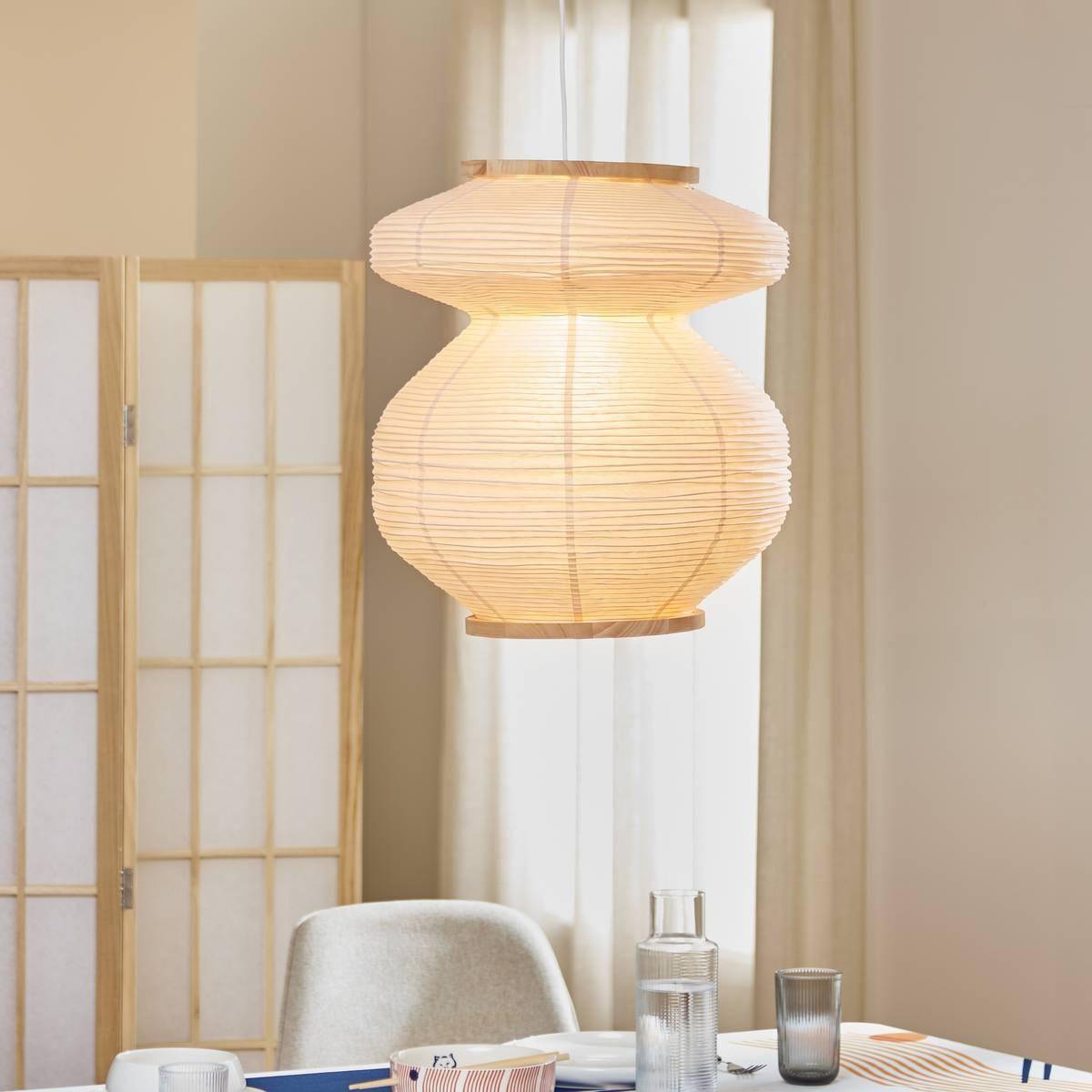 Atmosphera - Suspension Nika ronde D.45cm blanc - Atmosphera Créateur d'intérieur - Image 6