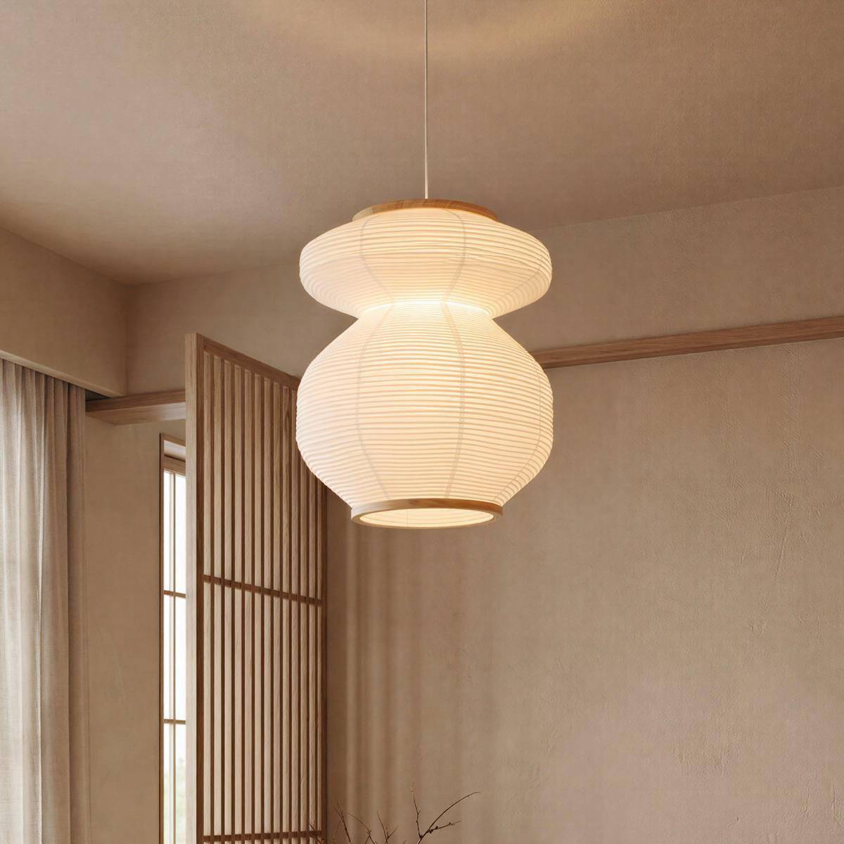 Atmosphera - Suspension Nika ronde D.45cm blanc - Atmosphera Créateur d'intérieur - Image 8