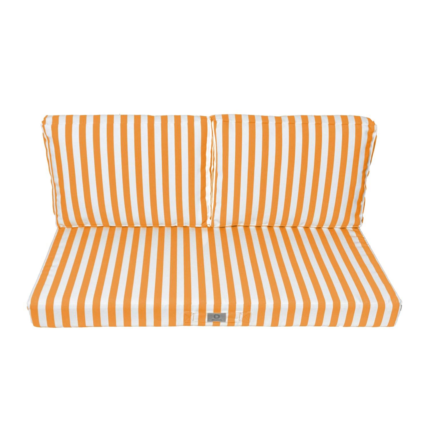 Coussins pour salon de jardin déhoussable 120x60cm Rayure jaunes - Déco arts - Image 3