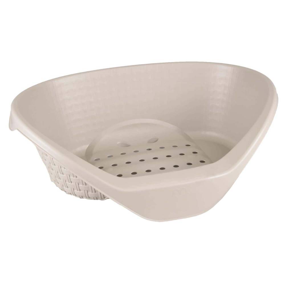 Panier aspect rotin 90 x 66 x 30 cm H  gamme Nido gris clair pour chien - Image 1