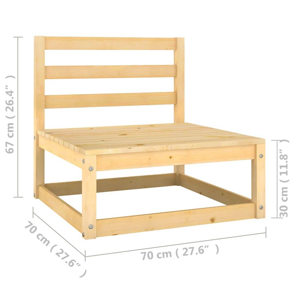 Helloshop26 - Salon de jardin meuble d'extérieur ensemble de mobilier 6 pièces avec coussins bois de pin massif - Image 7