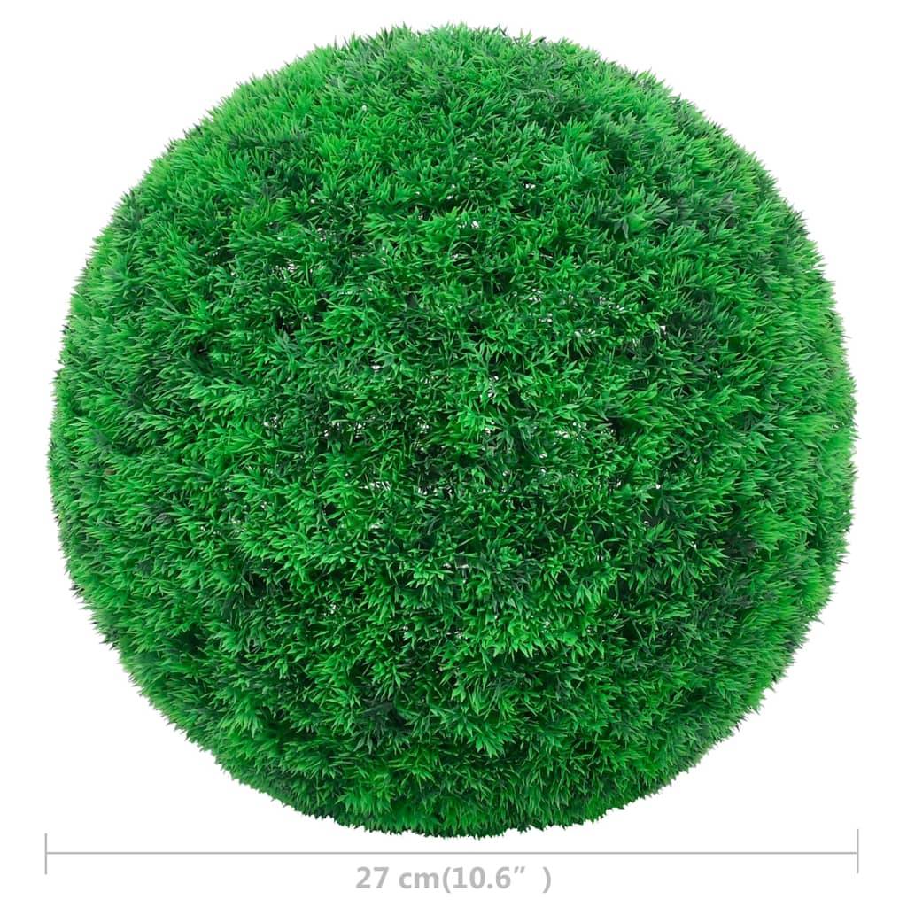 Boules de buis artificielles polyéthylène vert 27 x 27 x 27 cm, poids:0.9kg - PANGIVO - Image 4